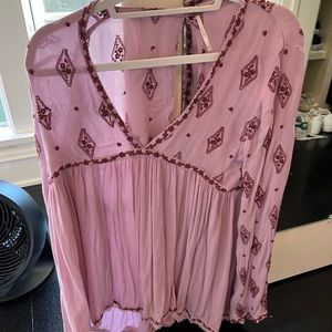 Free people tunic dress/shirt purple